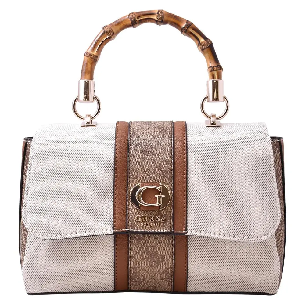 Kerima Women`s Handbag Natural/Latte Logo by Guess