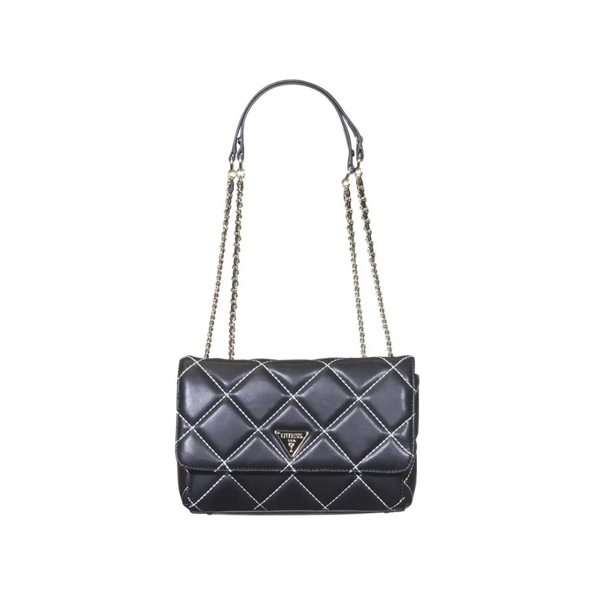 Women`s Cessily Convertible Crossbody Handbag Black by Guess