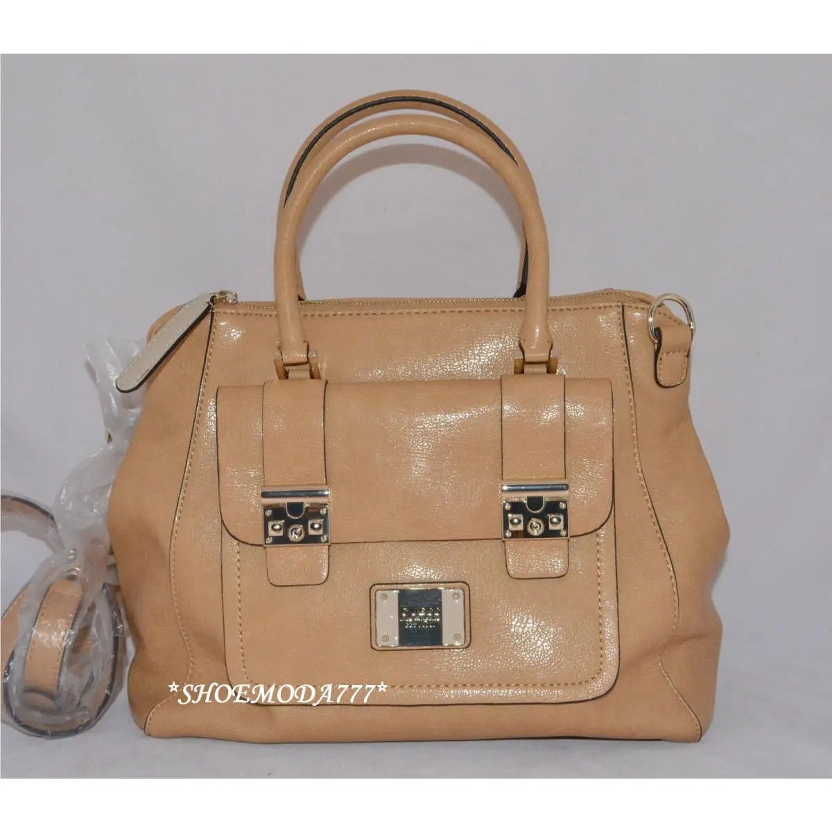 Ilya Retro Shoulder Bag Purse Handbag Satchel Black Multi Blue Camel Camel by Guess