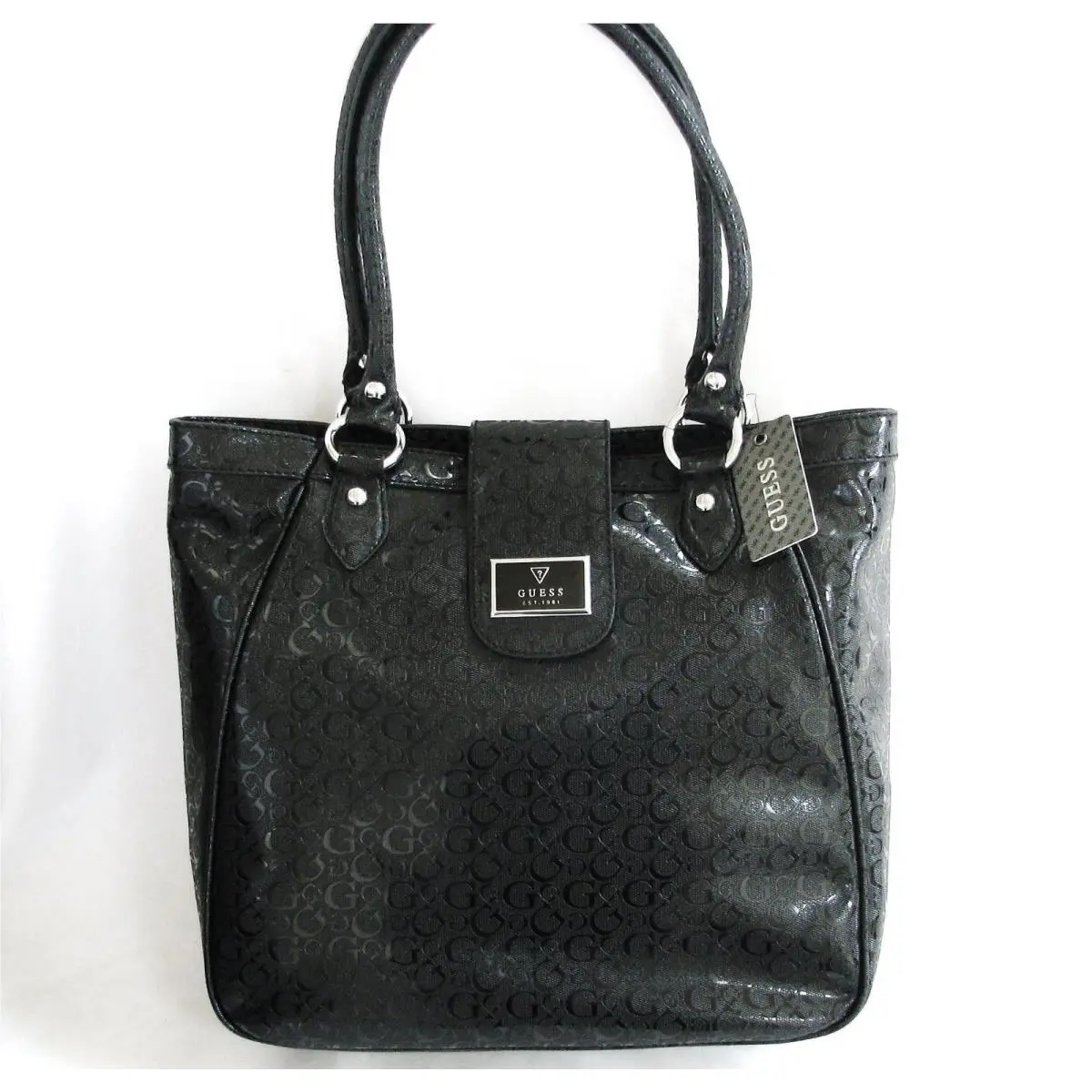 Leathette Pvc Ellacruz Black G Hand Shoulder Bag Tote Purse by Guess