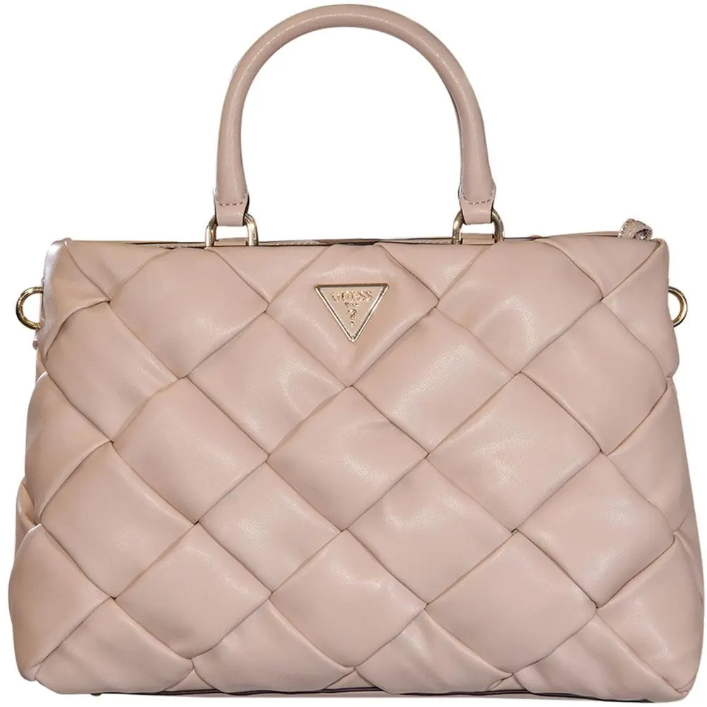 Women`s Zaina Handbag Girlfriend Satchel Beige by Guess