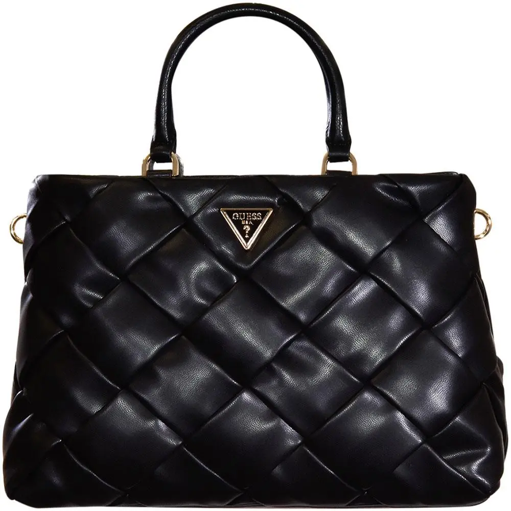 Women`s Zaina Handbag Girlfriend Satchel Black by Guess