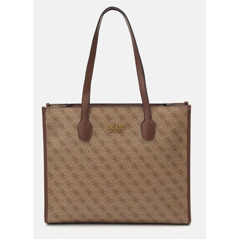 Guess Sb866524 Silvana Womens 4G Logo Shoulder Bag In Lattee