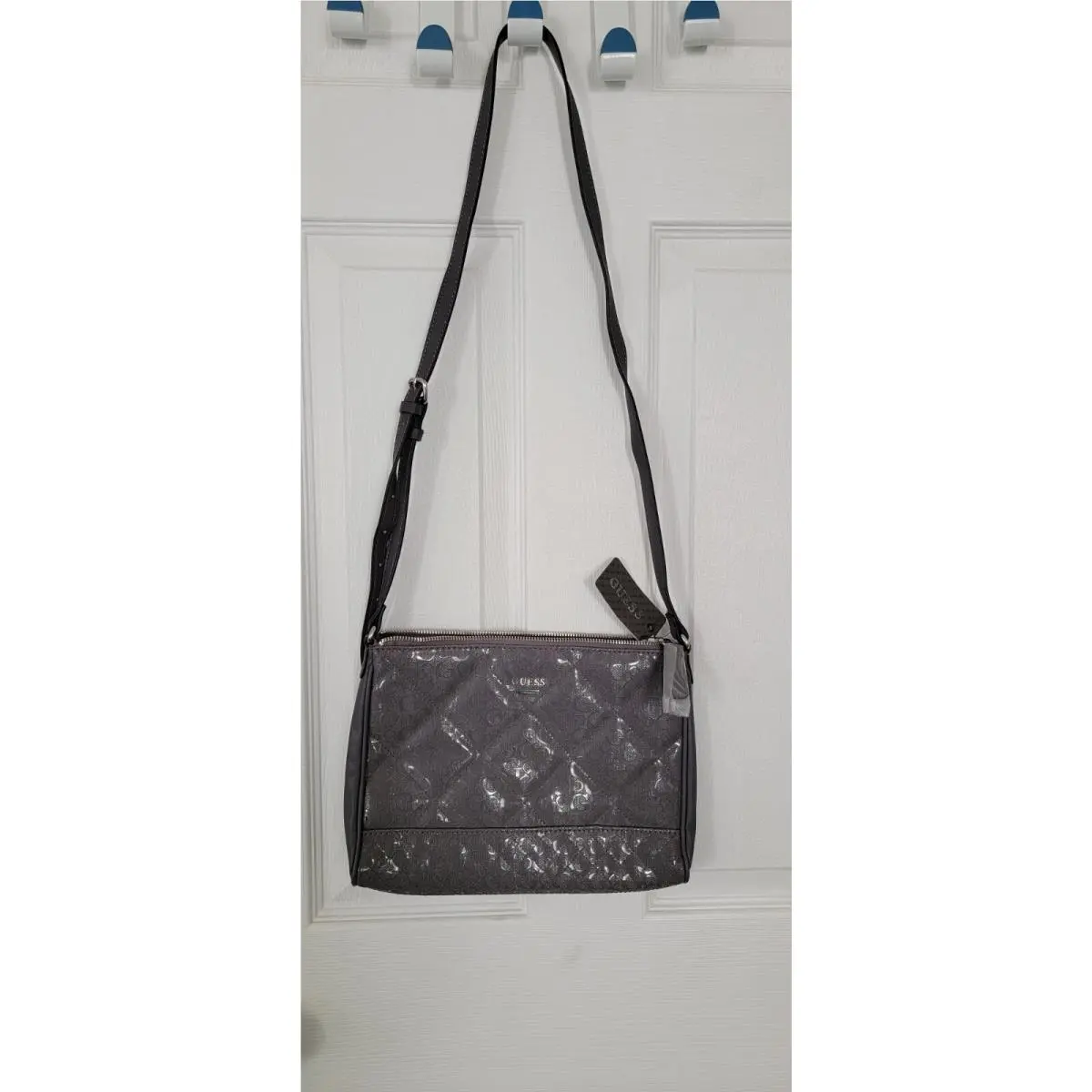 Guess Women`s La Femme Handbag Cognac Embossed Flap Shoulder Bag
