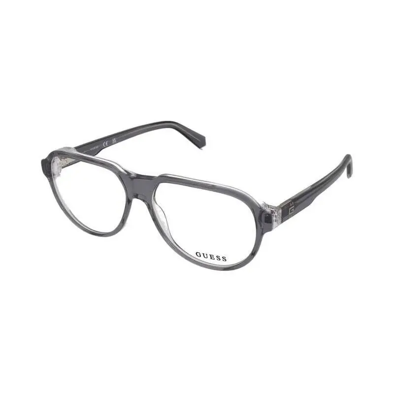 Guess GU50090 020 Grey Aviator Style Plastic Optical Eyeglasses Frame 56-14-145