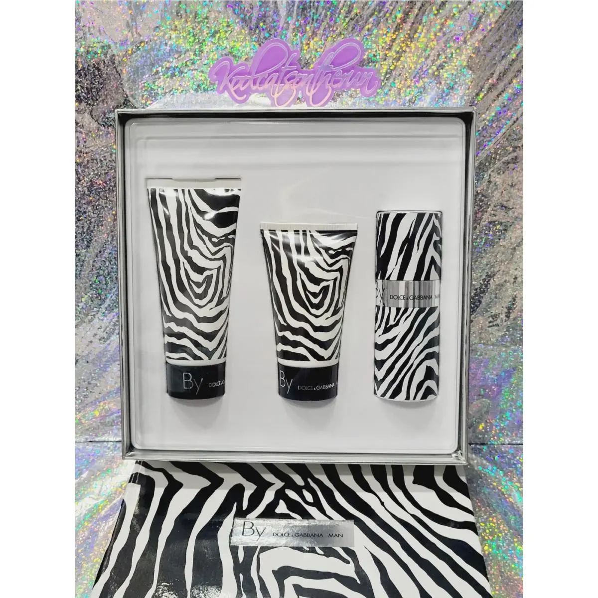 BY Dolce Gabbana D G 1.7 fl oz Eau De Toilette Edt Gift Set For Men Zebra