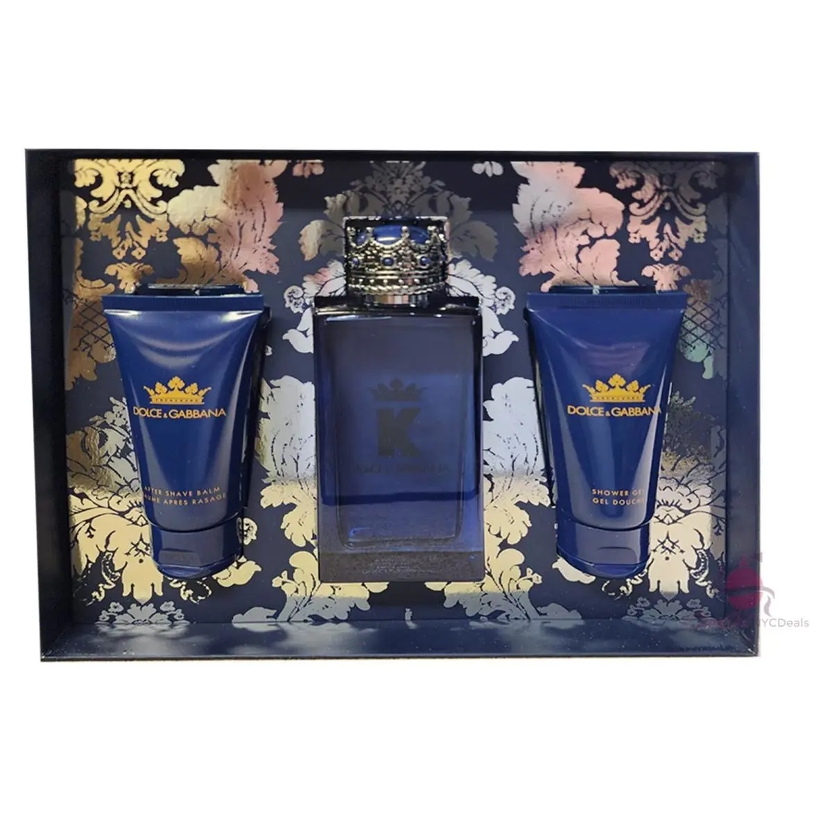K by Dolce Gabbana 3 PC Set For Men-3.3 oz EDP+1.6 oz A/shave+s/gel - Parfum
