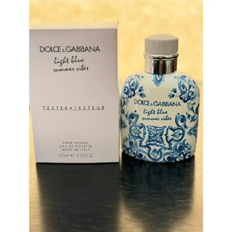 Dolce Gabbana Light Blue Summer Vibes 4.2 Oz. 125mll Edt Tester Men