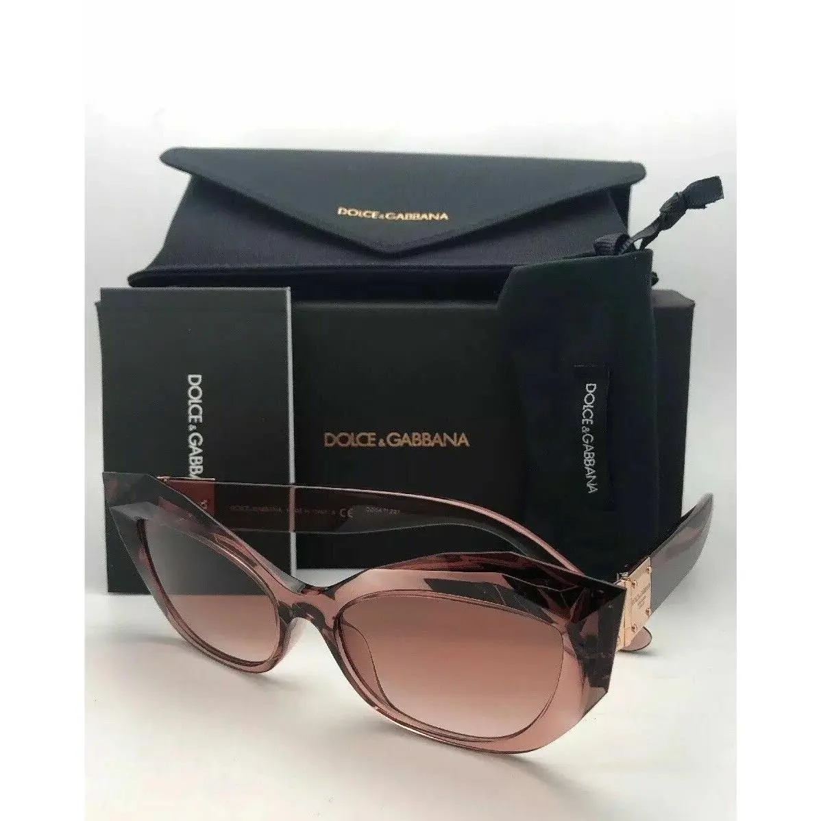 Dolce Gabbana Sunglasses DG 6123 3148/13 Transparent Pink w/ Pink Gradient