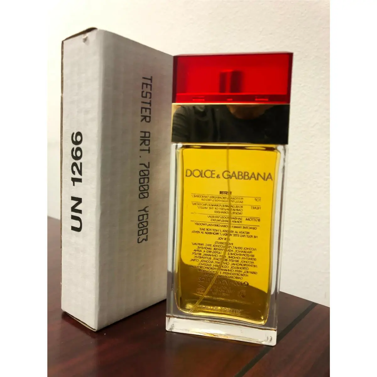 Dolce Gabbana Red 3.4 oz / 100 ML Edt Spray Tester Made In Italy