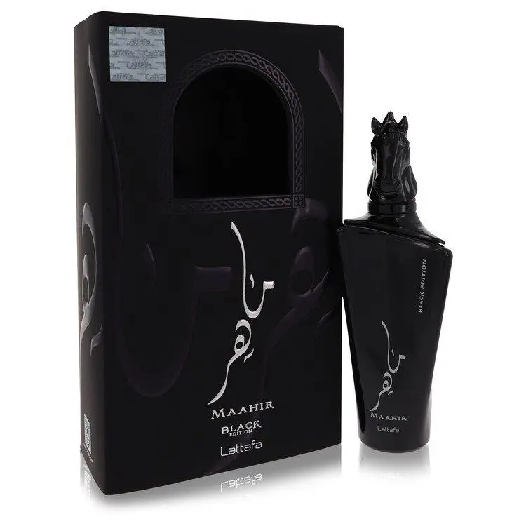 Maahir Black Edition Perfume 3.4 oz Edp Spray Unisex For Women by Lattafa - Black