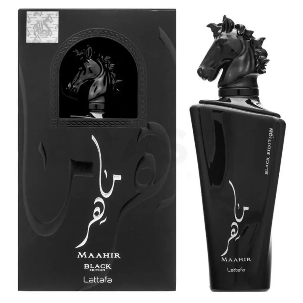 Maahir Black Edition Eau de Parfum Spray 100ml 3.4 oz  by Lattafa