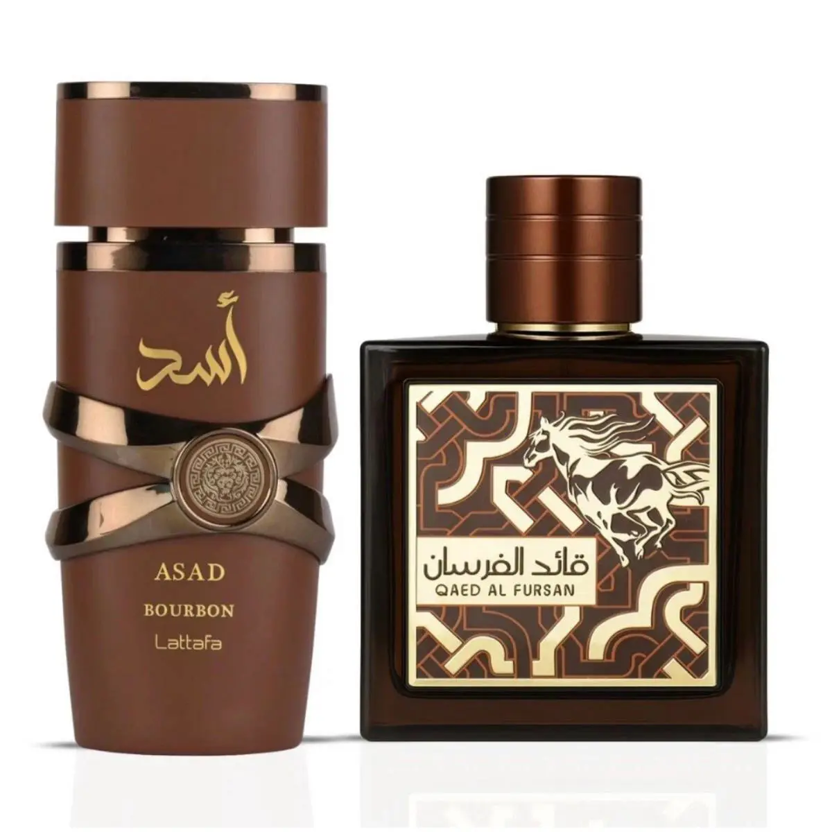 Asad Bourbon 100ML Qaed Al Fursan Untamed 90ML Bundle by Lattafa