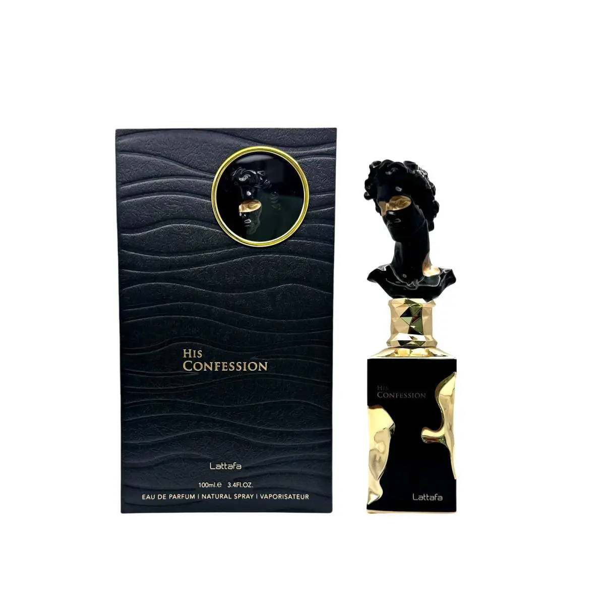 His Confession by Lattafa 3.4oz Eau De Parfum Men Box