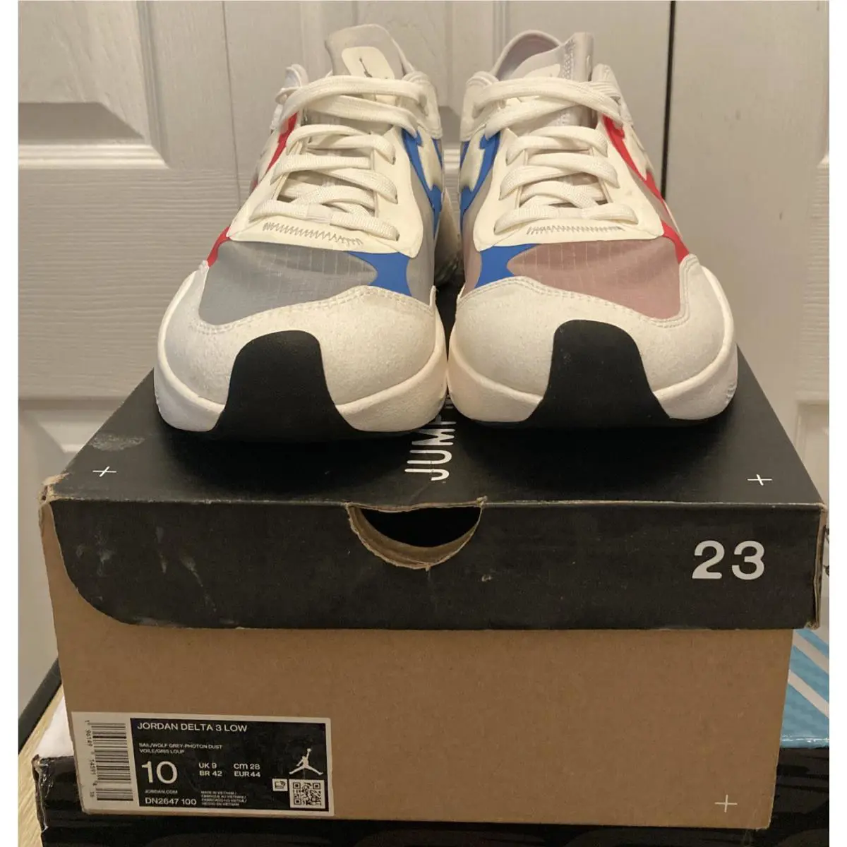 Nike shoes - Jordan Delta 3 Low Jumpman Formula 23 - DN2647 100 - Sail/Wolf Grey-Photon Dust 0