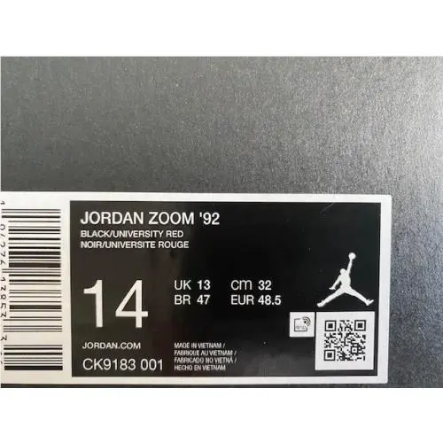Nike shoes - Air Jordan Zoom `92 - Air Zoom - CK9183-001 - Black (UPC: 194276138533) 3