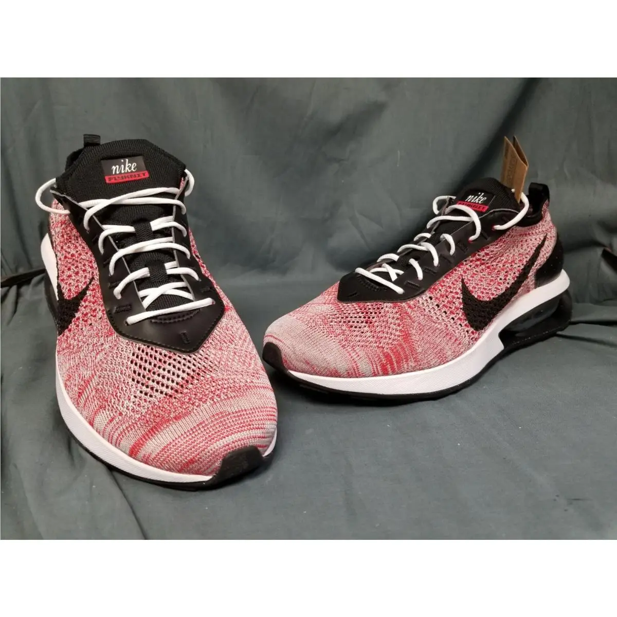 Air Max Flyknit Racer Red Wolf Grey Sneakers Mens Size 11 by Nike