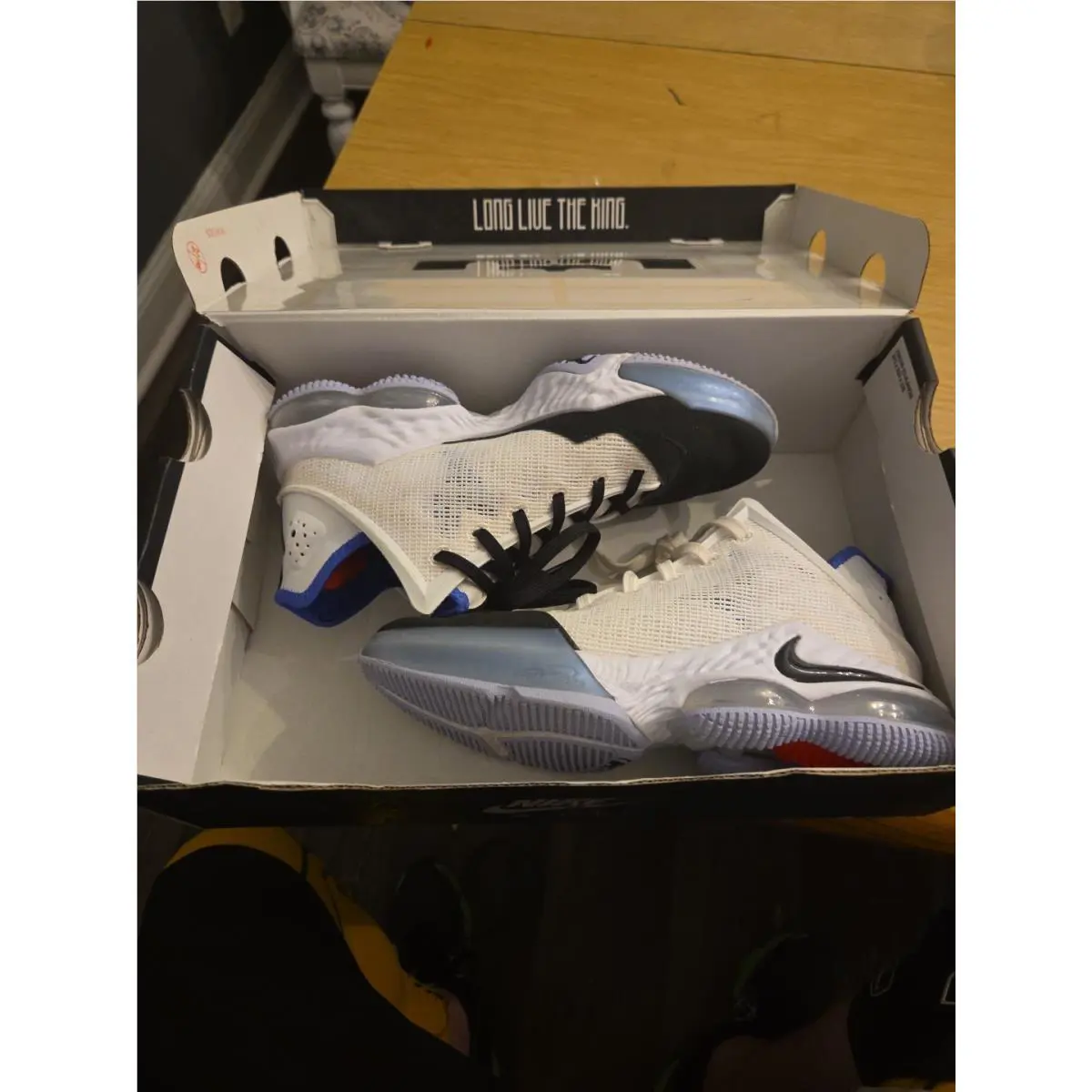 Nike shoes - Nike LeBron 19 - LeBron - DH1270100 - White/ Black- Medium Blue 12