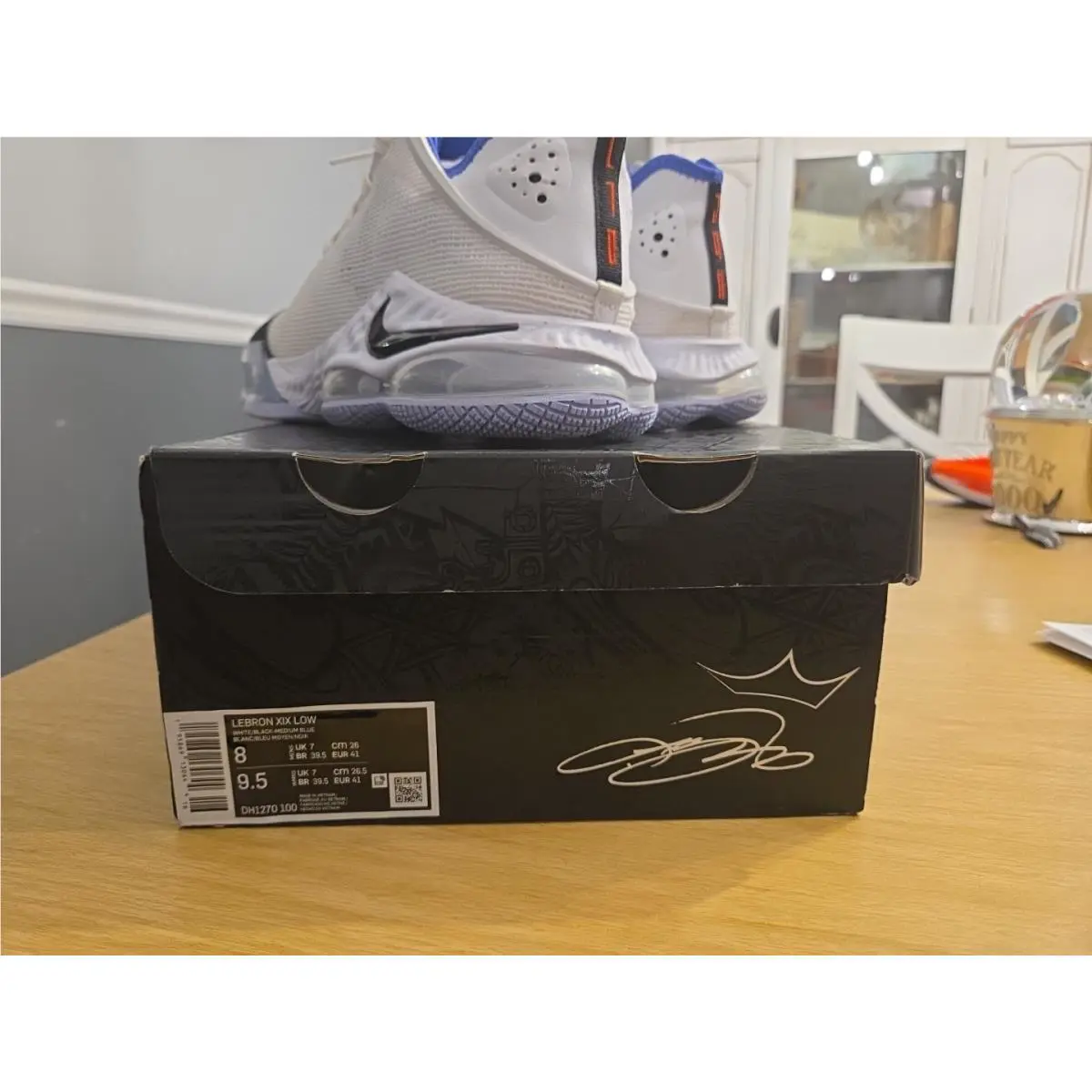 Nike shoes - Nike LeBron 19 - LeBron - DH1270100 - White/ Black- Medium Blue 2