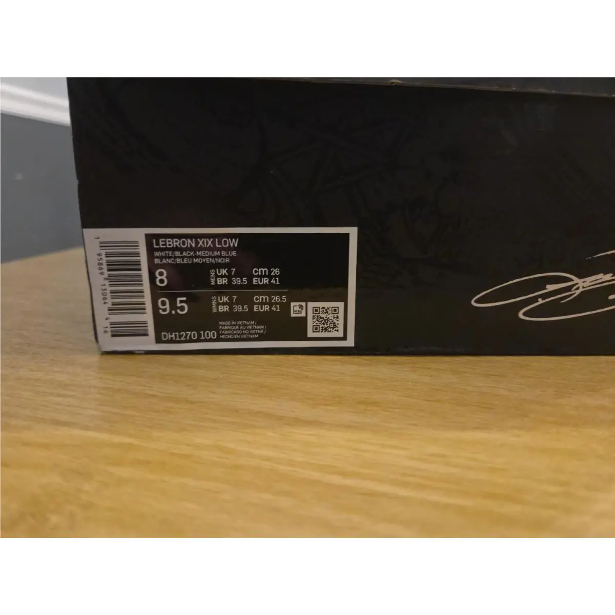 Nike shoes - Nike LeBron 19 - LeBron - DH1270100 - White/ Black- Medium Blue 3