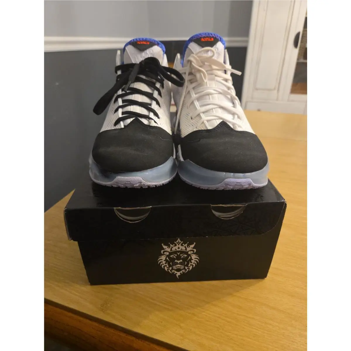 Nike shoes - Nike LeBron 19 - LeBron - DH1270100 - White/ Black- Medium Blue 6