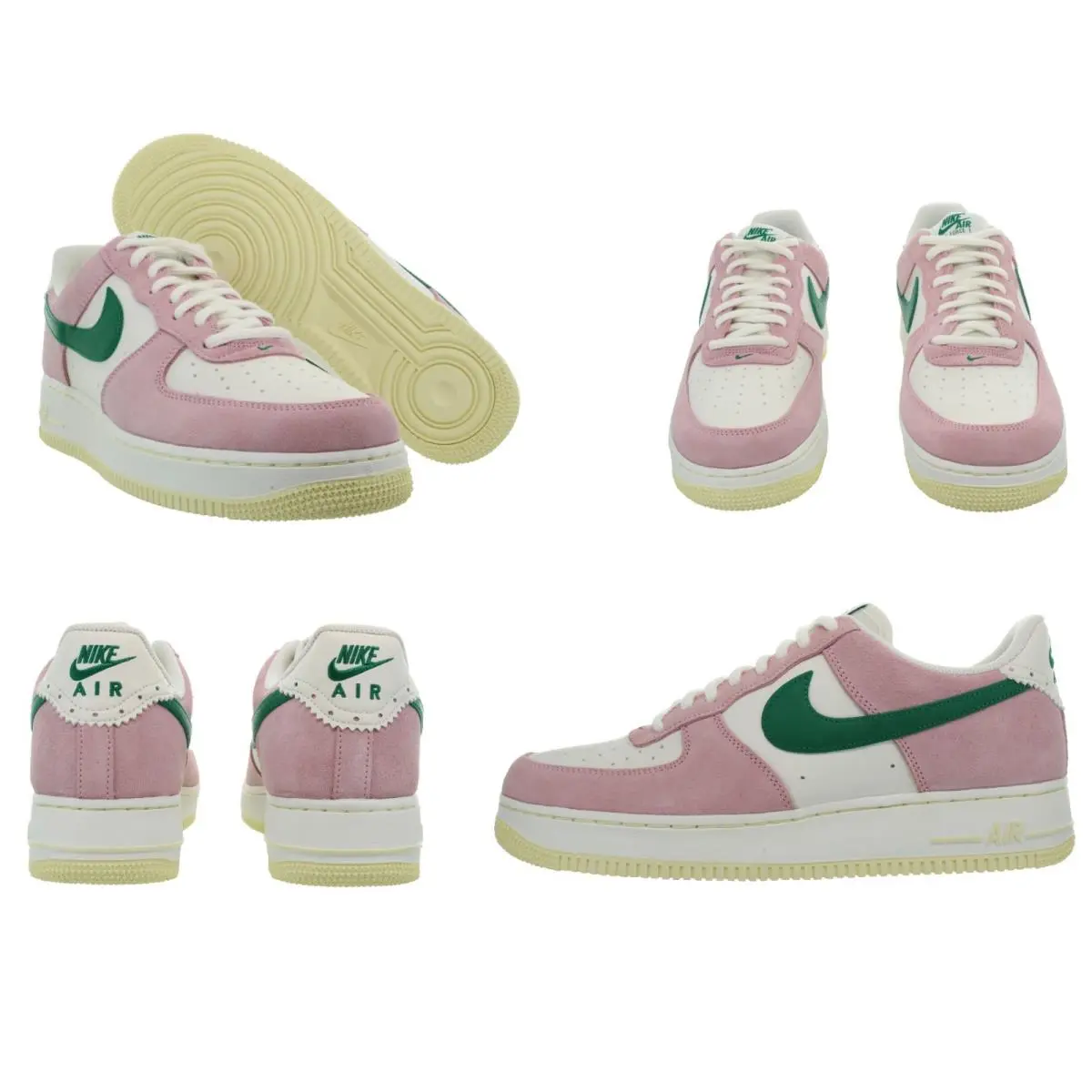 Nike Men`s Air Force 1 `07 LV8 Soft Pink - Malachite - Sail Shoes Size 11.5