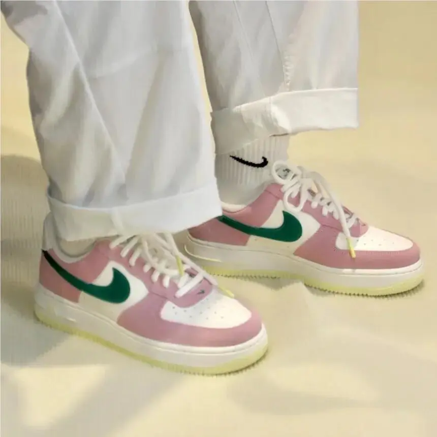 Nike shoes - Nike Air Force 1 - Air Force - FV9346-100 - SAIL/Malachite-Med Soft Pink (UPC: 197593648396) 2