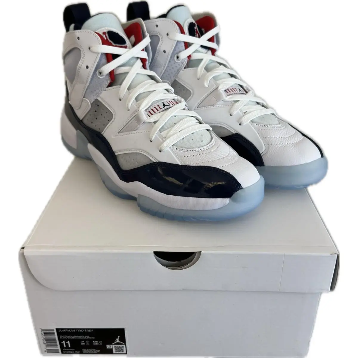 Jordan DO1925102 Jumpman Two Trey White/navy-university Red Size 11