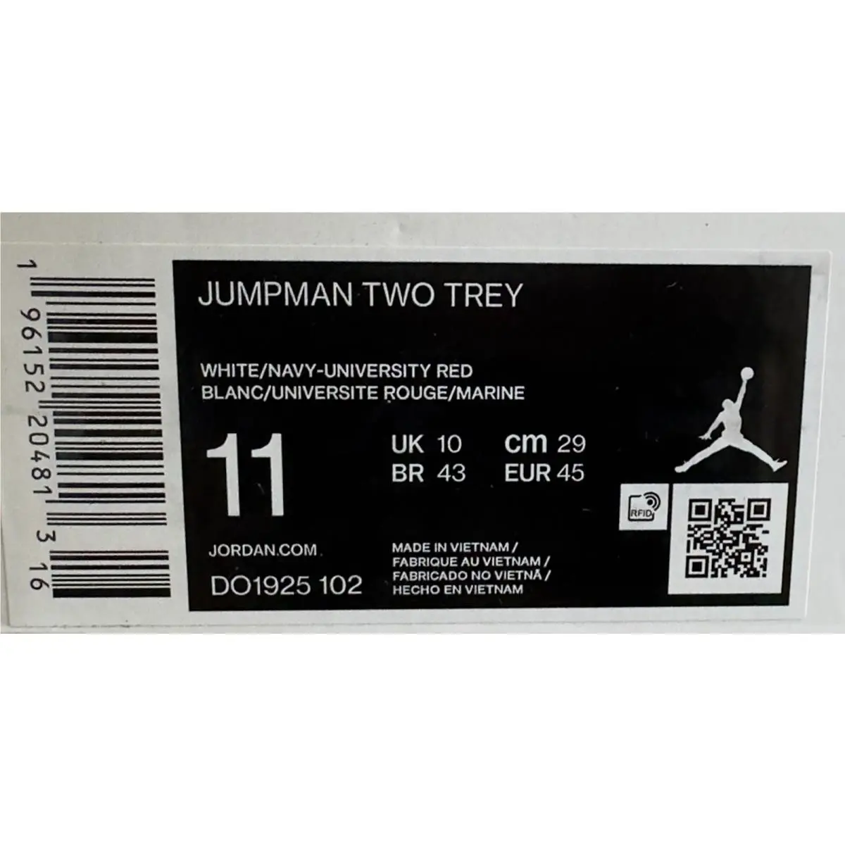 Nike shoes - Jordan Jumpman Two Trey - Jumpman Two Trey - DO1925-102 - White (UPC: 196152204813) 10