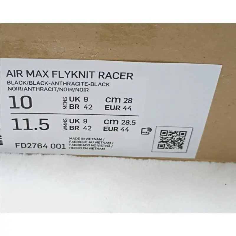 Nike shoes - Nike Air Max Flyknit Racer - Fd2764001 - Black (UPC: 196154871549) 9