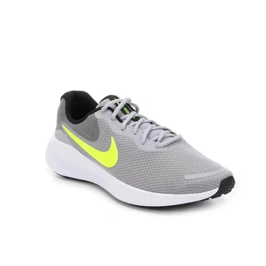 Nike Revolution 7 Wolf Grey Volt Running Shoes Sneakers FB2207-002 Men`s Size 13 - Gray, Manufacturer: Wolf Grey/Smoke Grey/Black/Volt