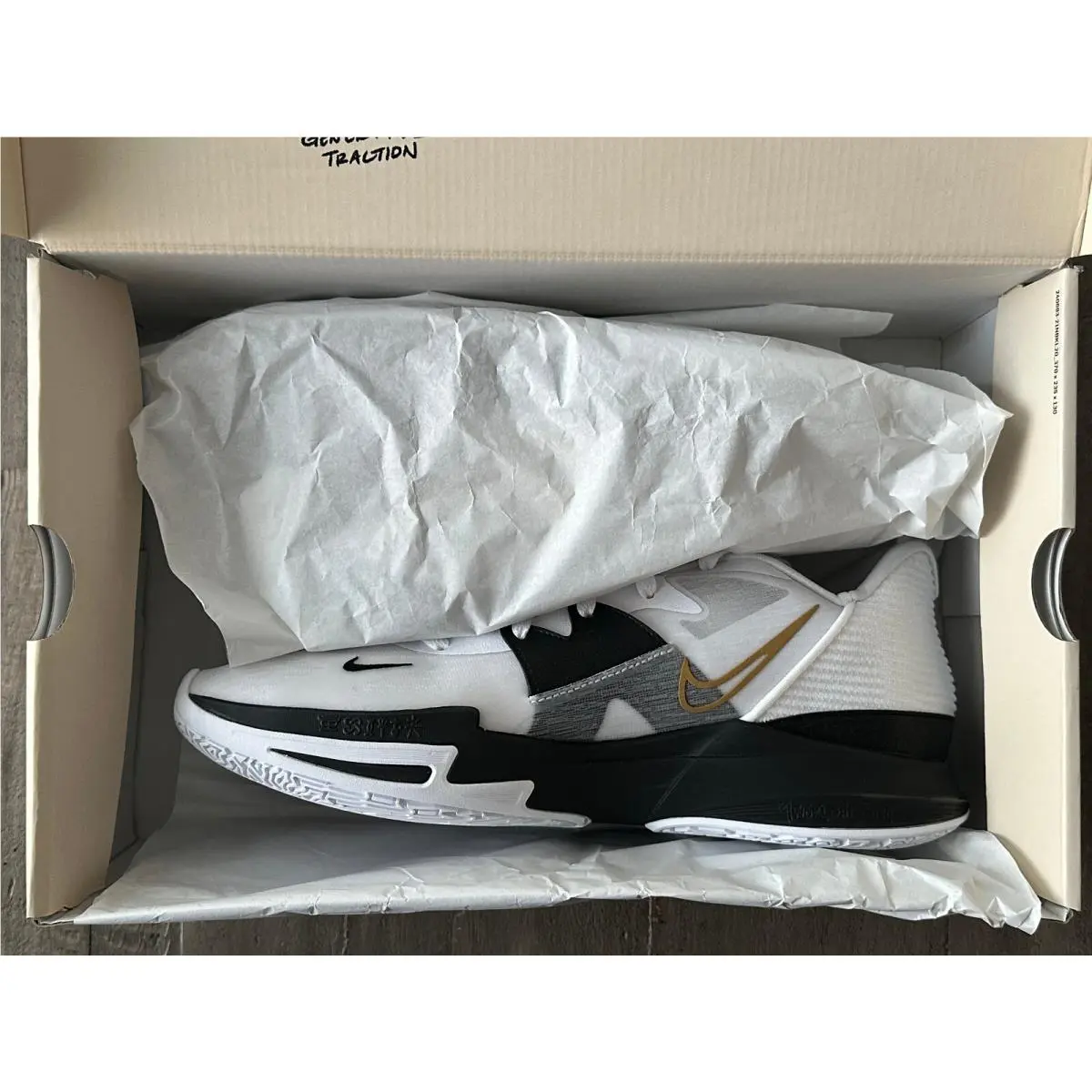 Kyrie 5 Low Basketball Shoes White Metallic Gold/black Size US M13/W14.5 by Nike