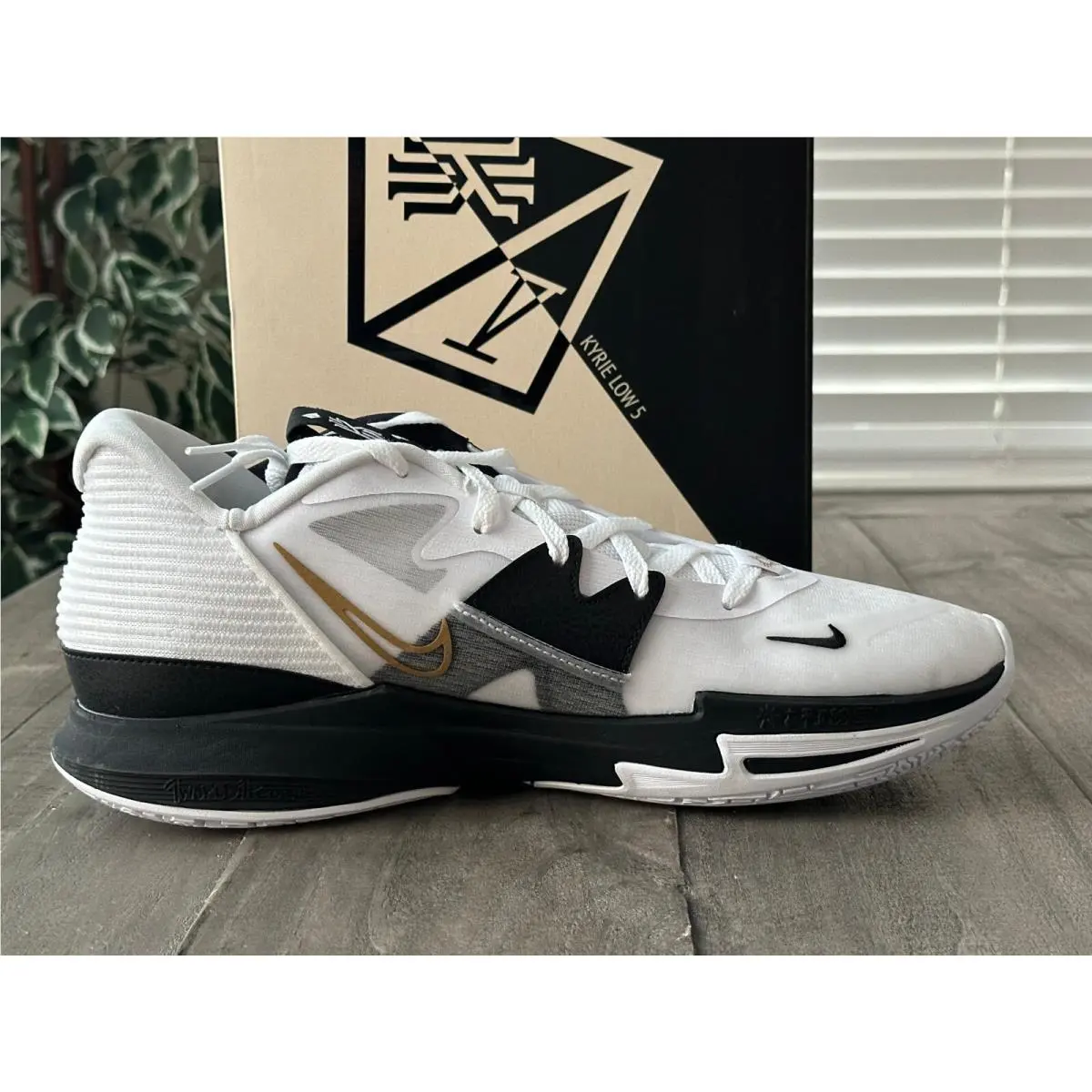 Nike shoes - Nike Kyrie Low - Kyrie Low - DJ6012-101 - WHITE/METALLIC GOLD-BLACK 13