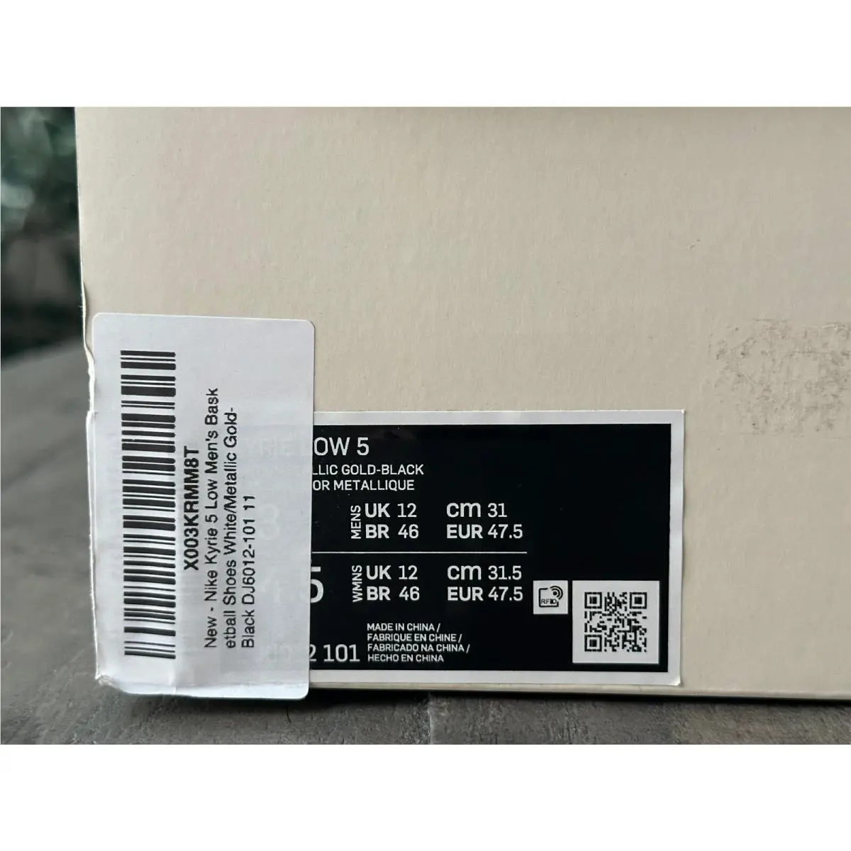 Nike shoes - Nike Kyrie Low - Kyrie Low - DJ6012-101 - WHITE/METALLIC GOLD-BLACK 16
