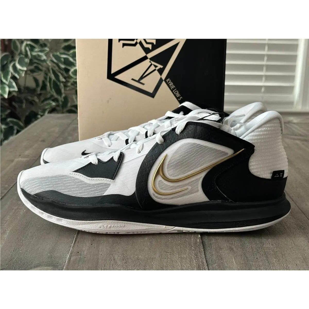 Nike shoes - Nike Kyrie Low - Kyrie Low - DJ6012-101 - WHITE/METALLIC GOLD-BLACK 5