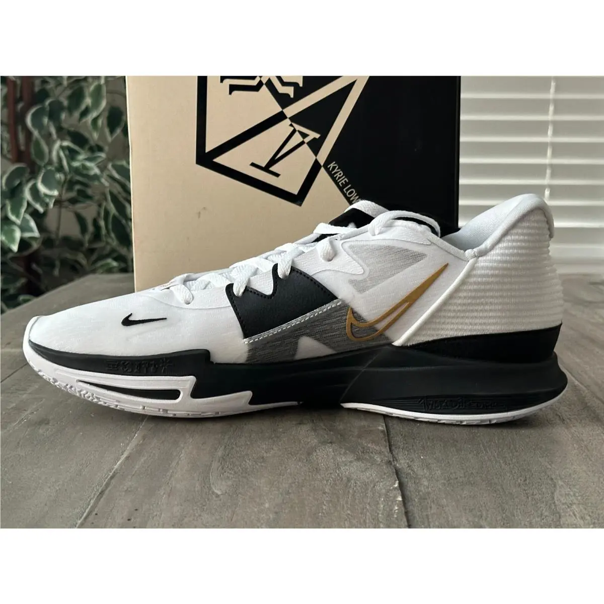 Nike shoes - Nike Kyrie Low - Kyrie Low - DJ6012-101 - WHITE/METALLIC GOLD-BLACK 6