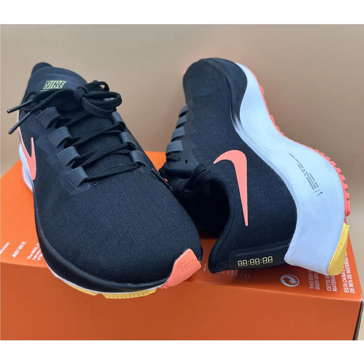 Nike shoes - Nike Zoom Pegasus 37 - Zoom Pegasus - BQ9646-010 - BLACK / BRIGHT MANGO (UPC: 0194497698762) 10