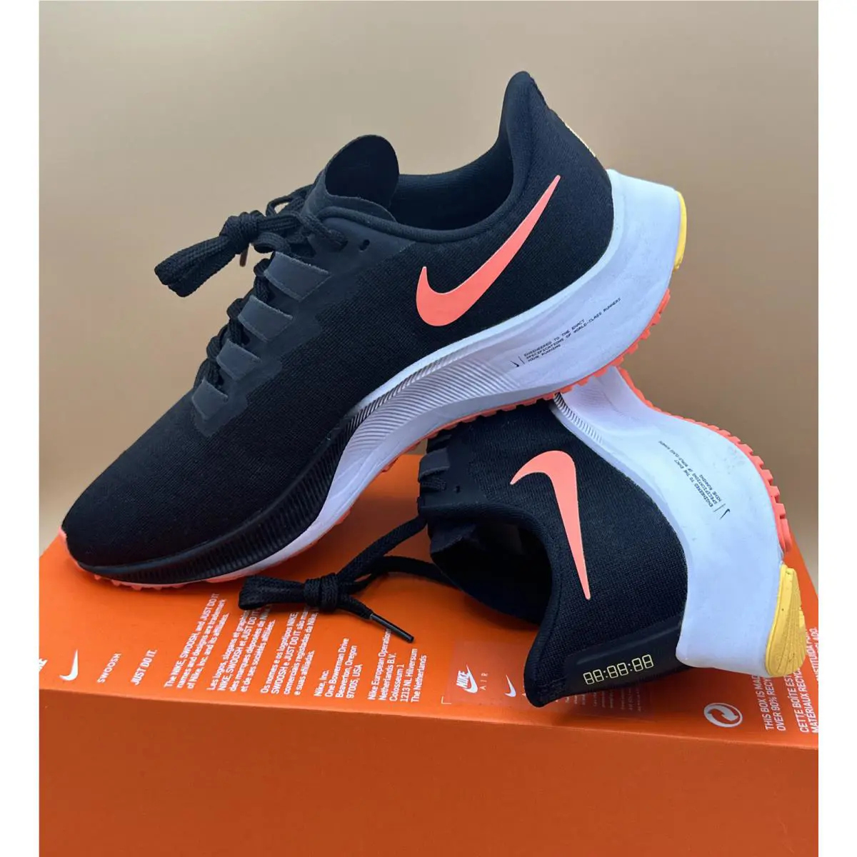 Nike shoes - Nike Zoom Pegasus 37 - Zoom Pegasus - BQ9646-010 - BLACK / BRIGHT MANGO (UPC: 0194497698762) 12