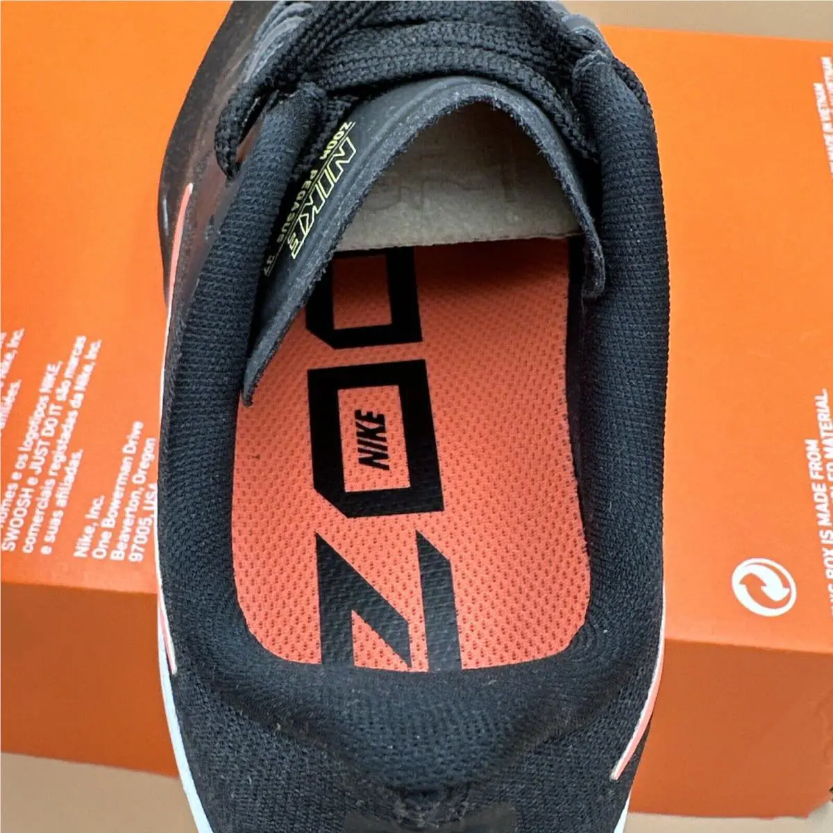 Nike shoes - Nike Zoom Pegasus 37 - Zoom Pegasus - BQ9646-010 - BLACK / BRIGHT MANGO (UPC: 0194497698762) 13