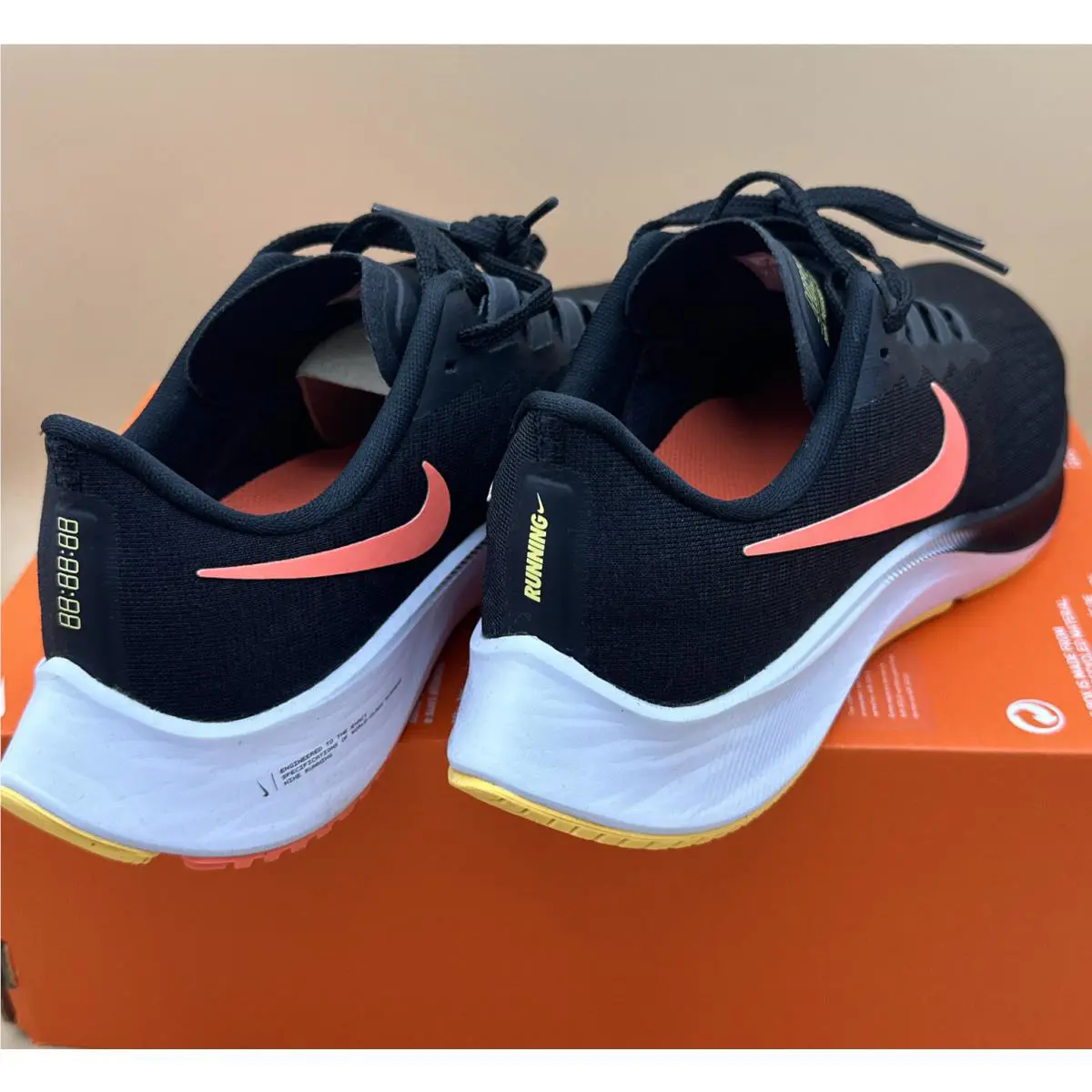 Nike shoes - Nike Zoom Pegasus 37 - Zoom Pegasus - BQ9646-010 - BLACK / BRIGHT MANGO (UPC: 0194497698762) 16