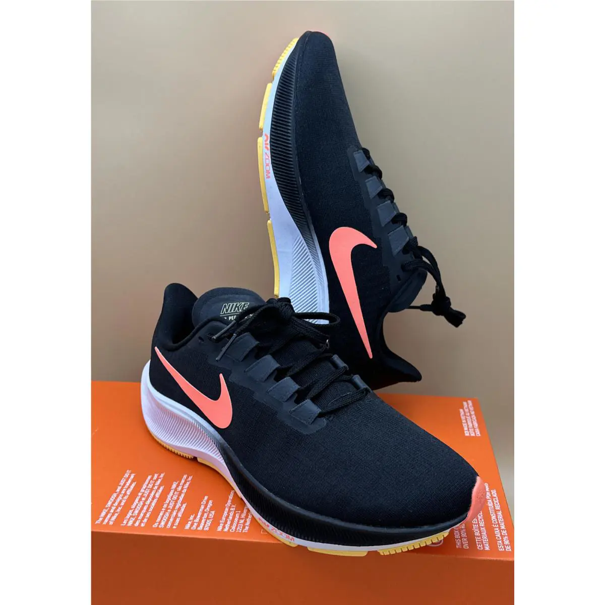 Nike shoes - Nike Zoom Pegasus 37 - Zoom Pegasus - BQ9646-010 - BLACK / BRIGHT MANGO (UPC: 0194497698762) 4