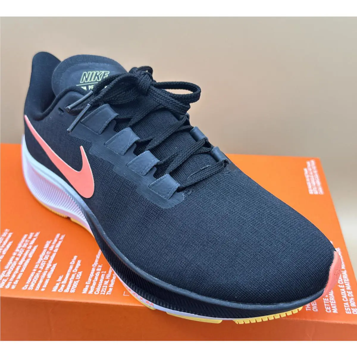 Nike shoes - Nike Zoom Pegasus 37 - Zoom Pegasus - BQ9646-010 - BLACK / BRIGHT MANGO (UPC: 0194497698762) 7