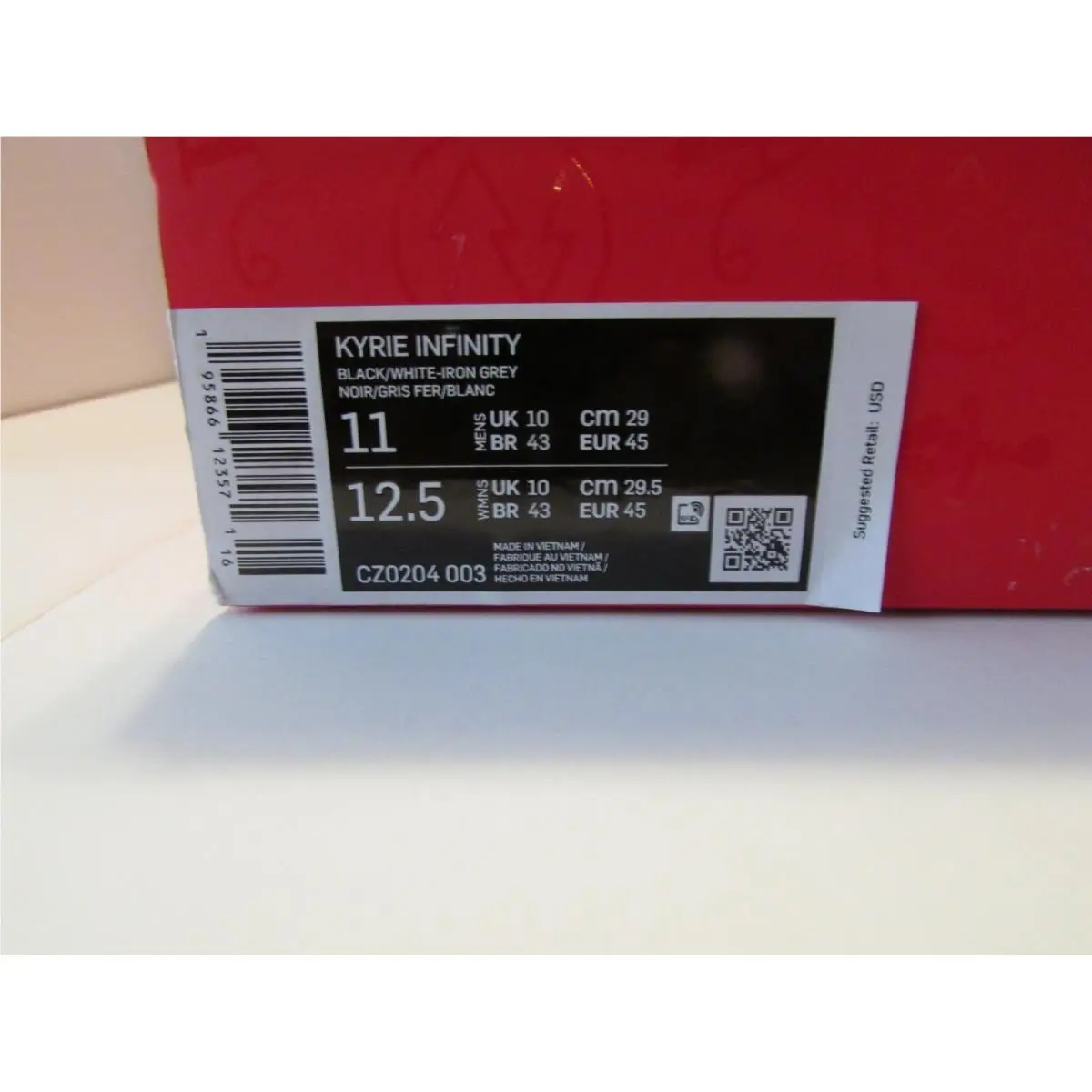 Nike shoes - Nike Kyrie Infinity - Kyrie Infinity - CZ0204 003 - Black/White-Iron Grey 4