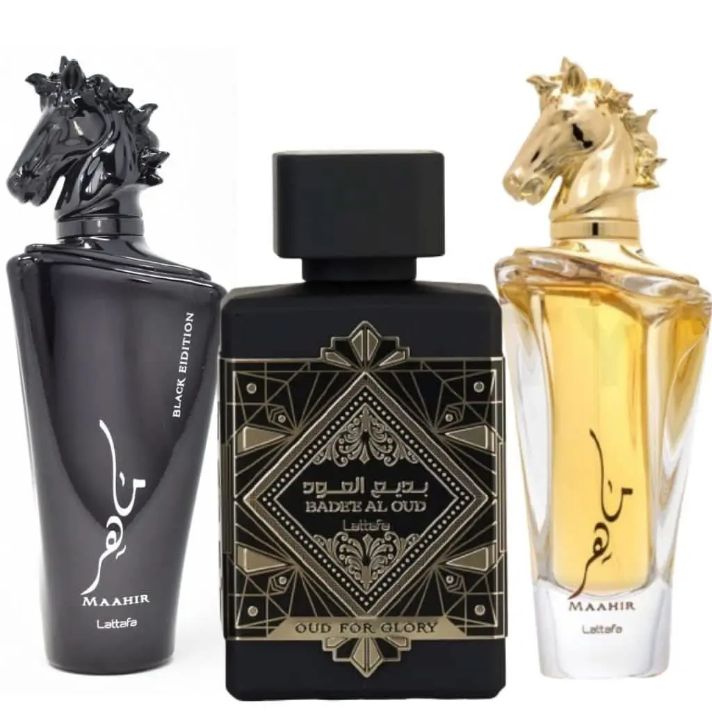 Bade`e Al Oud For Glory Maahir Maahir Black EDP-100ML by Lattafa Bundle - Black