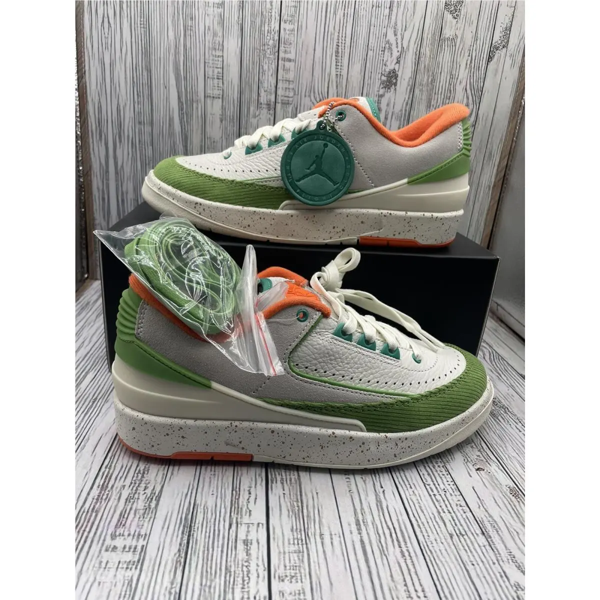 Nike shoes - Air Jordan 2 - Air - DV6206-183 - Sail/Safety Orange Chlorophyll 2