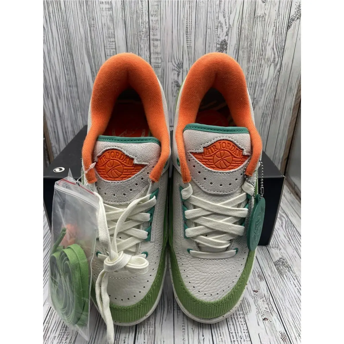 Nike shoes - Air Jordan 2 - Air - DV6206-183 - Sail/Safety Orange Chlorophyll 3