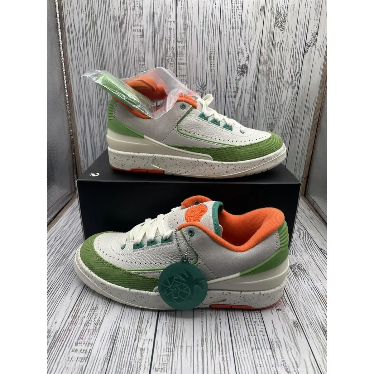Nike shoes - Air Jordan 2 - Air - DV6206-183 - Sail/Safety Orange Chlorophyll 5