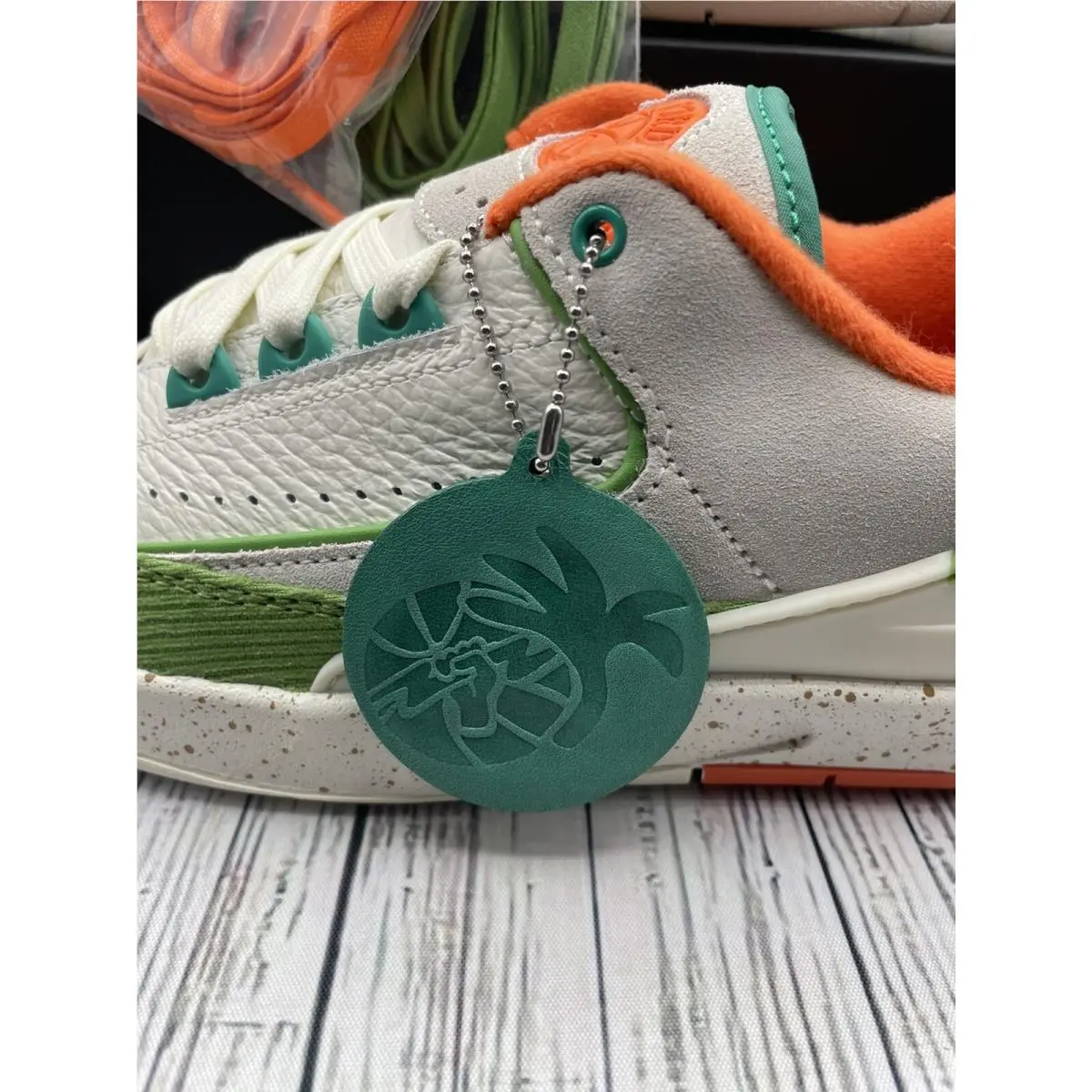 Nike shoes - Air Jordan 2 - Air - DV6206-183 - Sail/Safety Orange Chlorophyll 4
