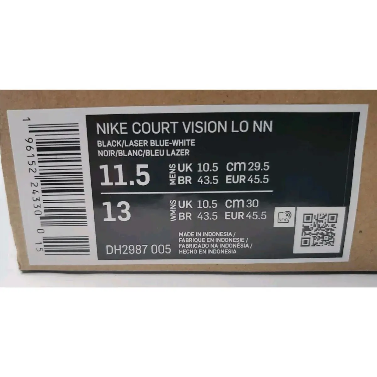 Nike shoes - Nike Court Vision - Court Vision - DH2987-005 - Black / Blue (UPC: 0196152243300) 8