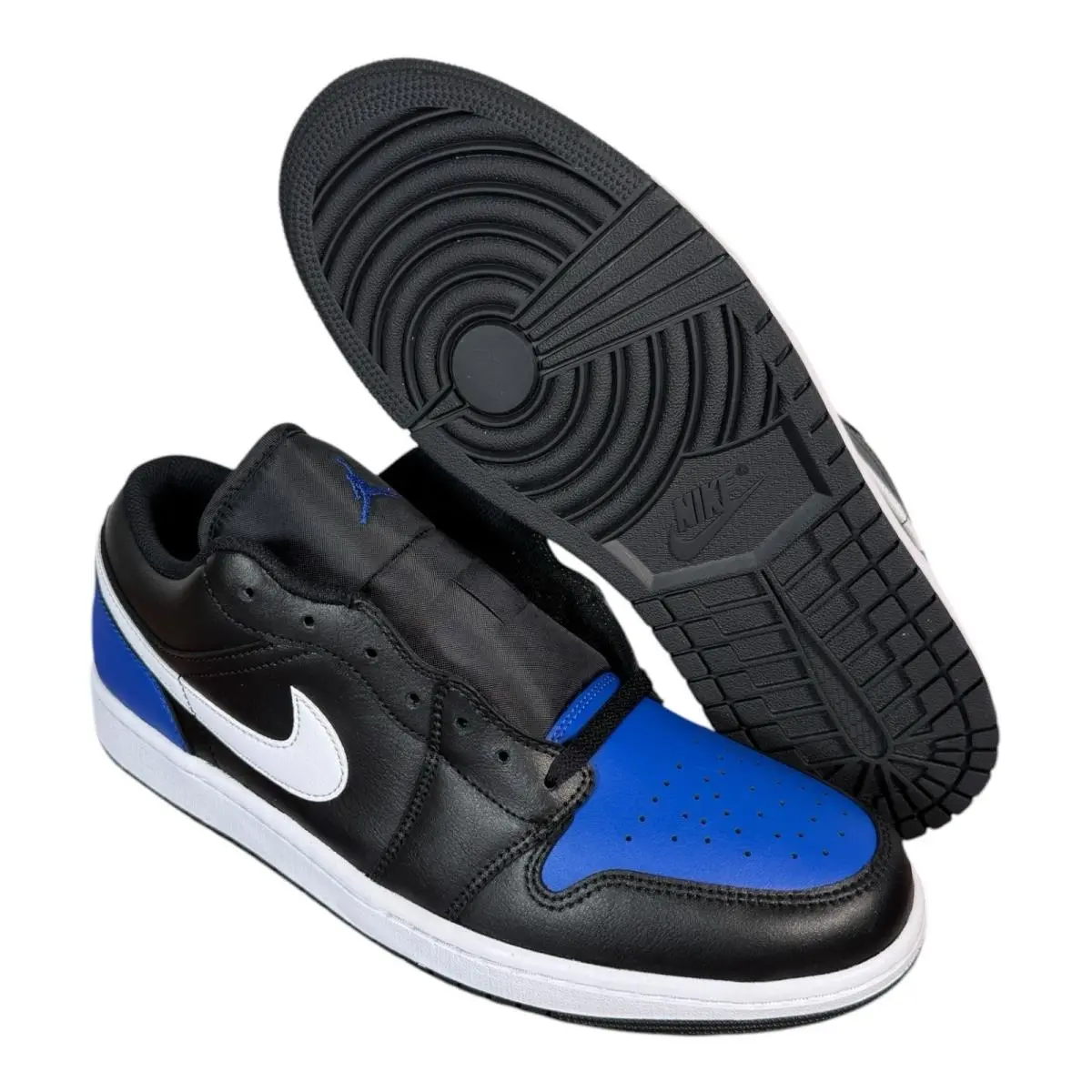 Air Jordan 1 Low Shoes Black Royal White 553558-042 Men`s Size 12 by Nike